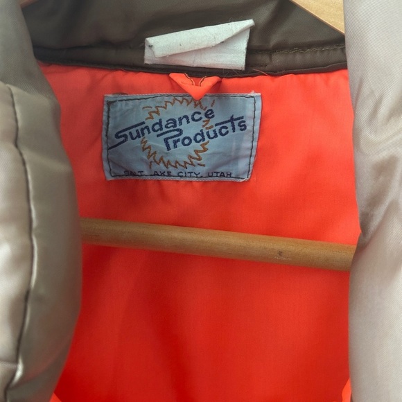 Vintage Sundance Brown and Orange Quilted Vest - Picture 2 of 7